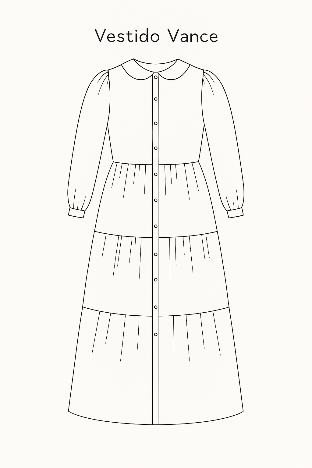 Vestido Paneles Vance Paisley azul