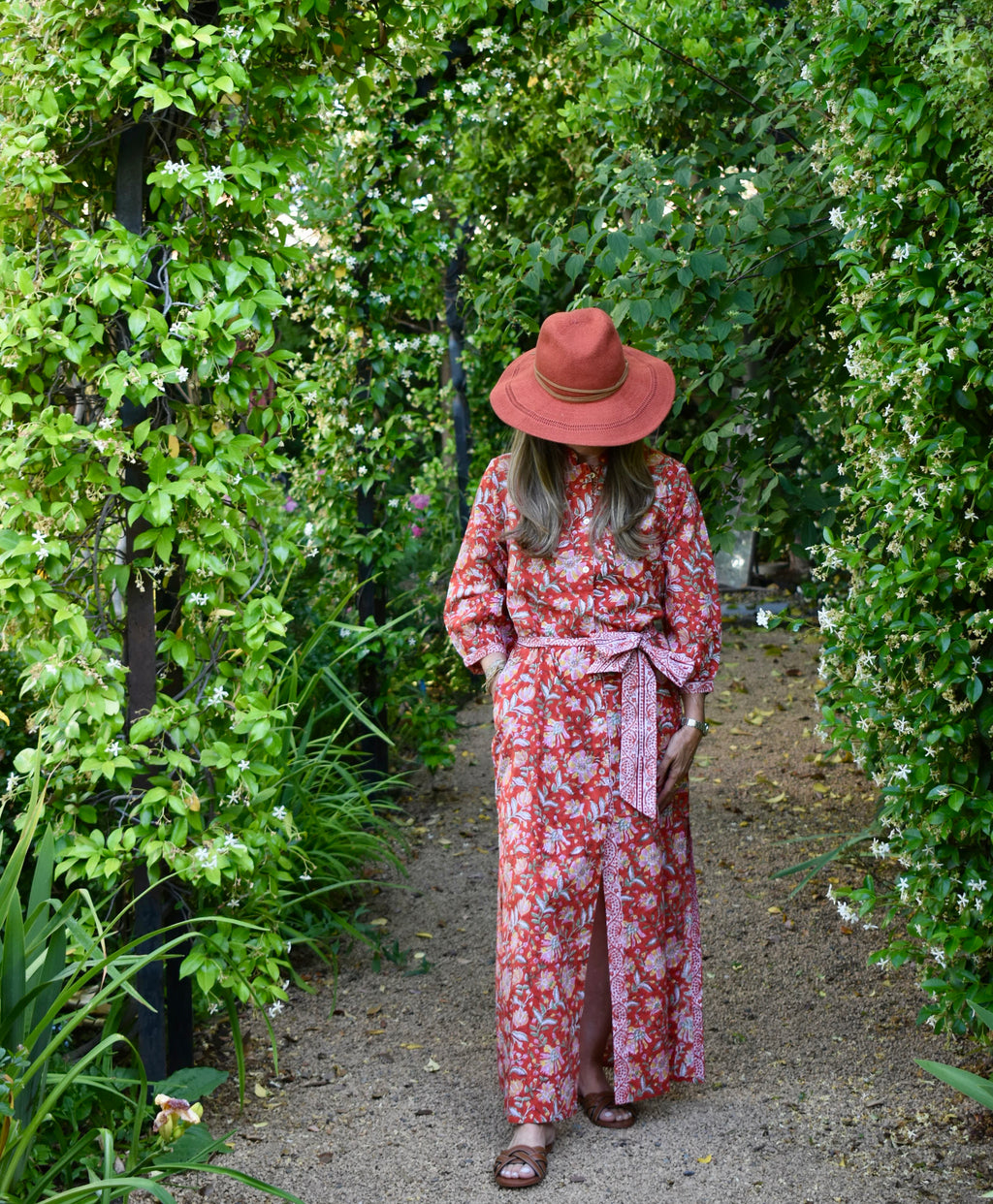 Túnica Eze Coral flores colores