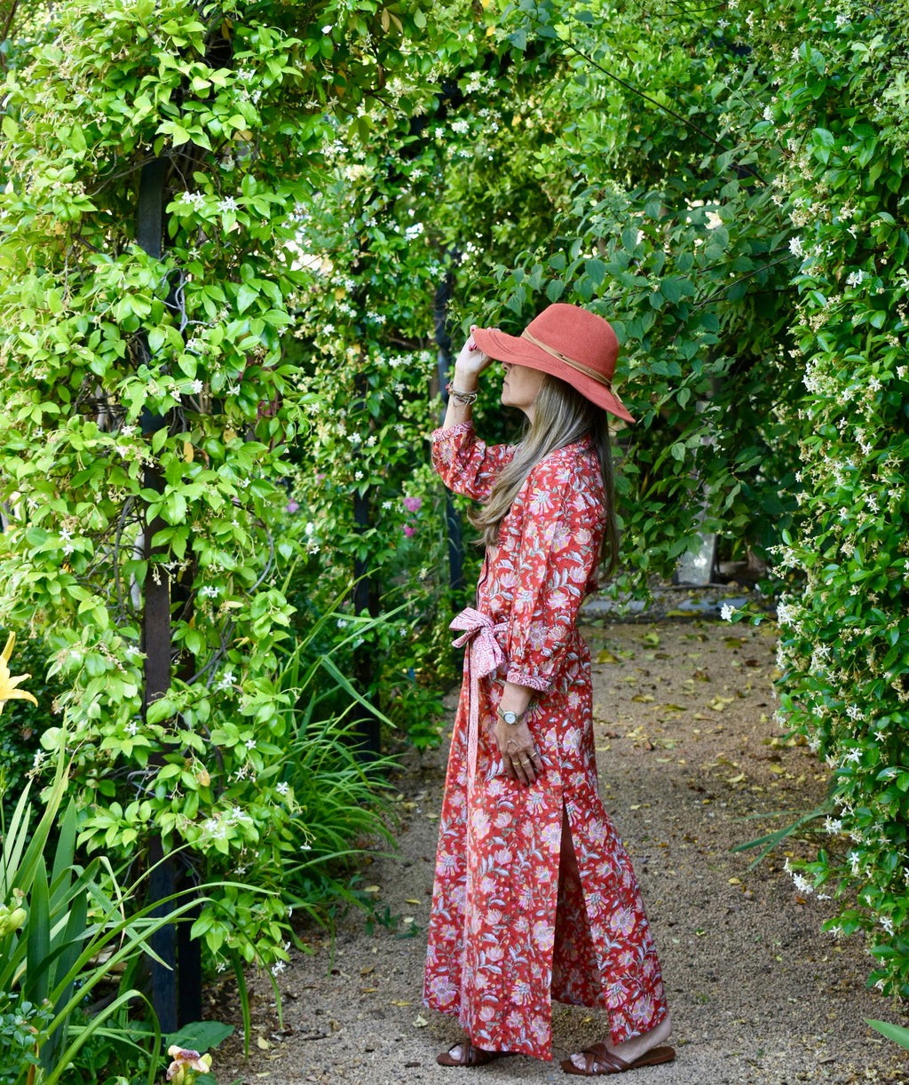 Túnica Eze Coral flores colores