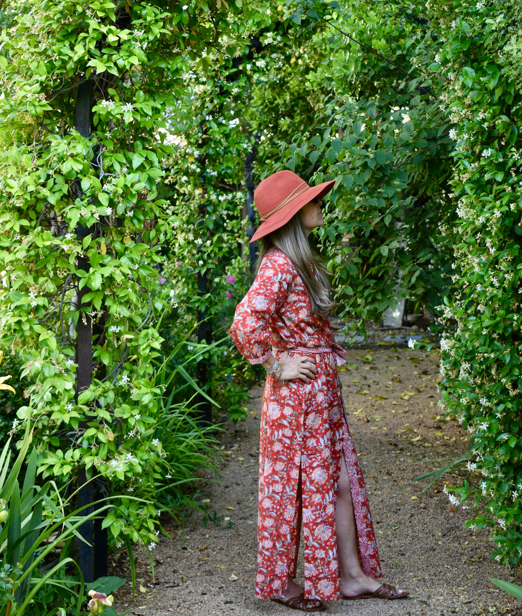 Túnica Eze Coral flores colores