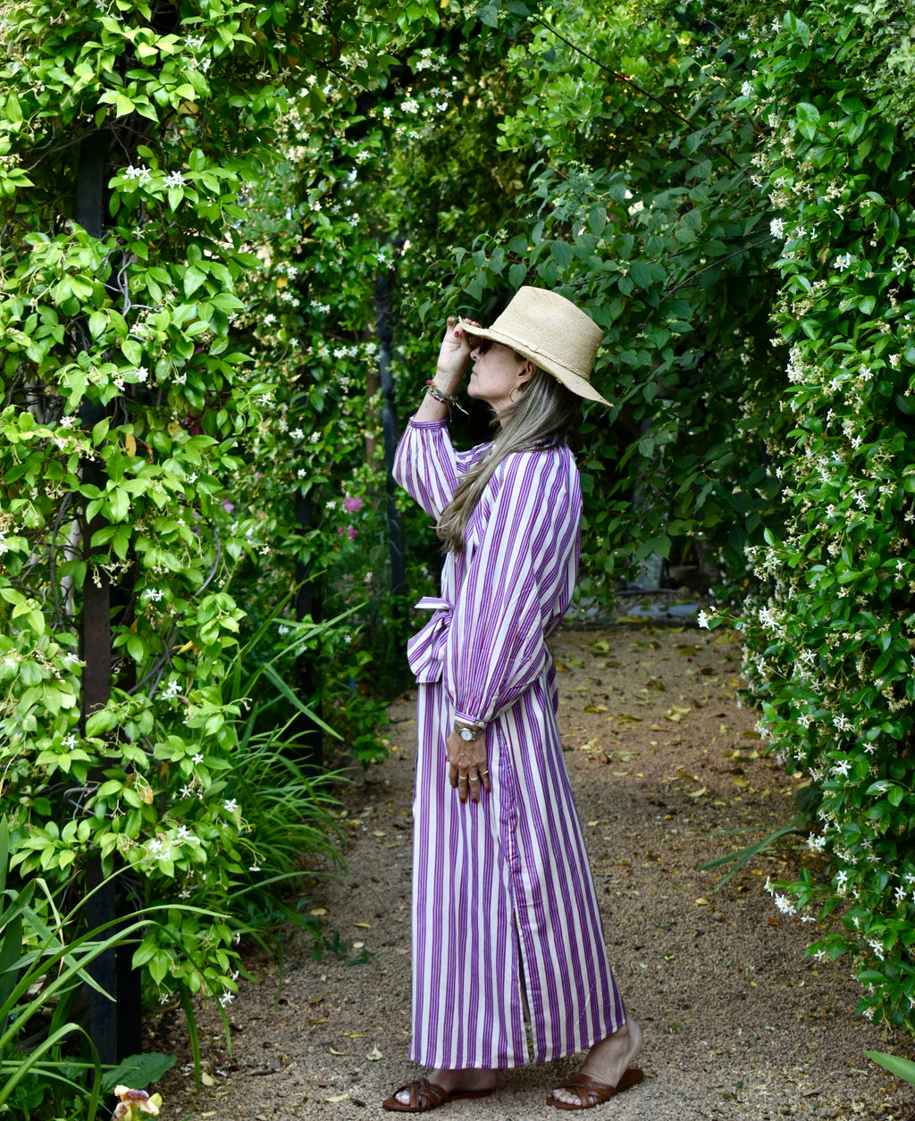 Túnica Antibes Rayas fucsia